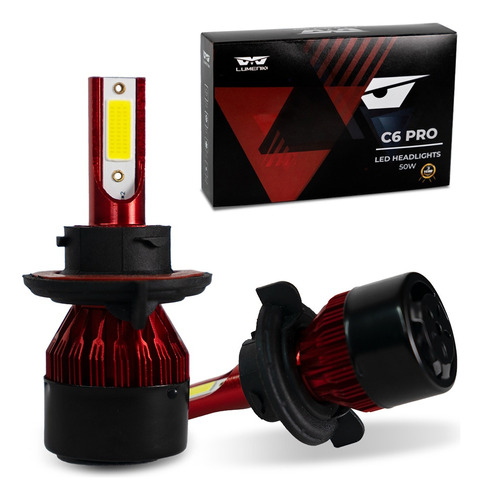 Kit De Faros Delanteros De 2 Lados 9007 H4 Led Lupa H13 9005