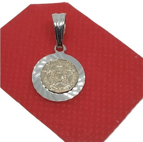 Dije Medalla Tetragramaton Pentagrama Plata/oro Pequeñ 00020