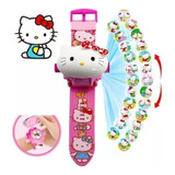 Reloj Pulsera Hello Kitty Proyector Infantil 24 Imágenes 