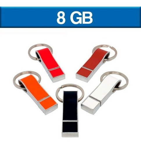 Usb Memoria 8gb Llavero Lux Económica Logo 5pz Ut Usb214