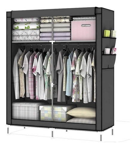 Closet Organizador Desarmable 4 Estantes Con Cremallera Rh87