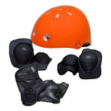 Kit Proteção Infantil Capacete Joelheira Cotoveleira Munhequ