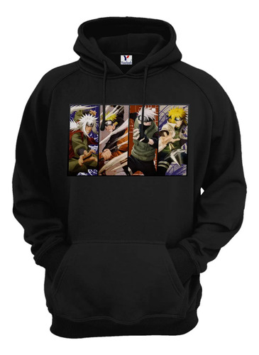Sudadera Naruto Jiraya Minato Sasuke, Unisex Con Capucha