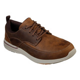 Zapato Skechers Hombre 65727 Cafe Comodo Casual Ligero Moda 