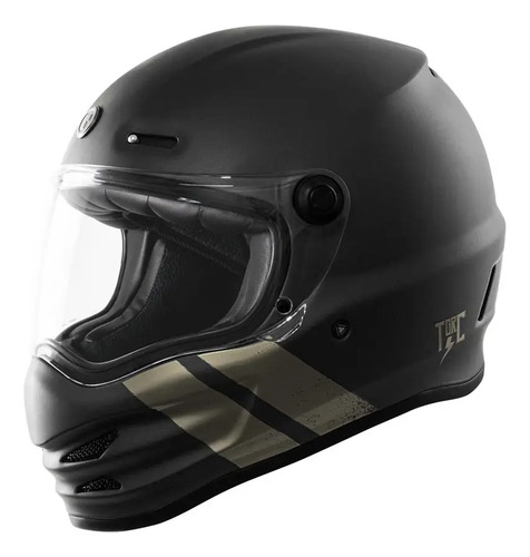Casco Retro Integral Moto Pomona Rider Black Certificado