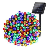 Serie Navideña Solar 100 Leds Multicolor 12 Metros 