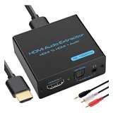 Extractor De Audio Hdmi 4k Hdmi A Óptico 0.138 In Aux Adapta