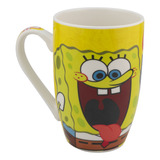 Taza Nickelodeon Bob Esponja 25 Aniversario Porcelana 500 Ml Color Amarillo