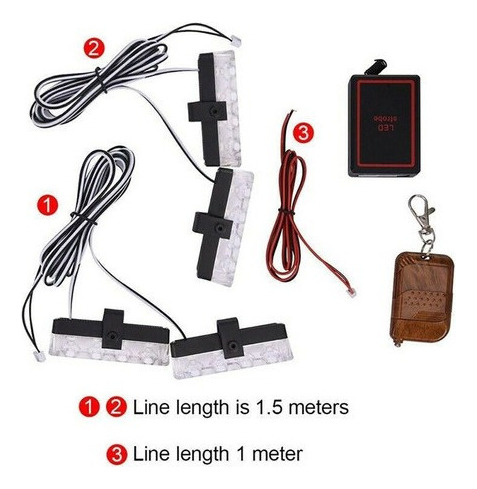 Faros Led Policia, Estrobo, Rojo Azul, Duallys Codigos