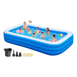 Piscina Inflable Grande Para Niños Y Adultos Con Bomba, 130x