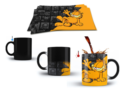 Taza Magica Personalizada Garfield Con Nombre Modelo 5