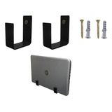 Kit 3 Suporte Fixar Na Parede Notebook Macbook Samsung Dell