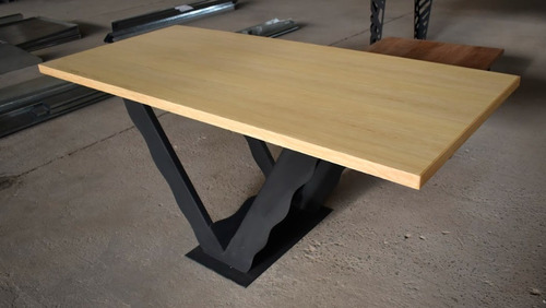 Mesa De Diseño V (metal Y Madera)