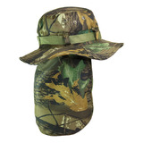 Sombrero Australiano Camuflaje Selva Con Tapanuca - Pesca