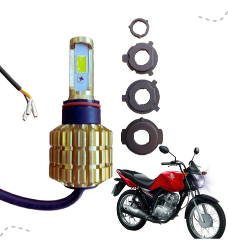 Lampada Farol Super Led H4 3d Moto Bi-xenon 8000k Ultra Fort