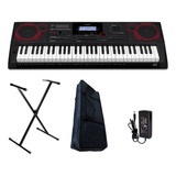 Teclado Casio Ctx5000 61 Teclas Sensitivo + Soporte + Funda