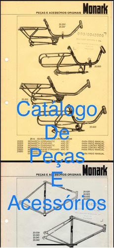 Catálogo Peças E Acessórios Bicicleta Antiga Monark Arq. Pdf