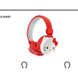 Audífono Diadema Hello Kitty Rojo Infantil Niñas Bluetooth 