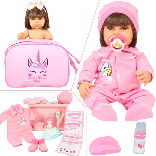 Bebê Reborn Baby Boneca Menina Silicone Realista Completo