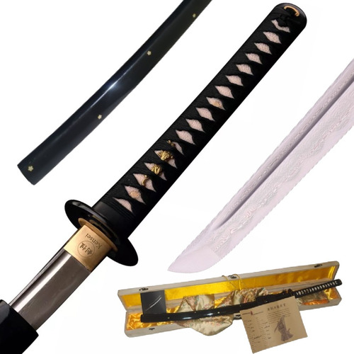 Katana Espada Kensei Sakura Damasco Full Tang Folded Premium