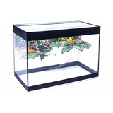 Terrario 80cm X 30cm X 40cm Vidro 5mm 96l C/ Cachoeira C/nf