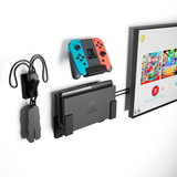 Base Soporte Nintendo Switch Oled De Pared + Base Joycon