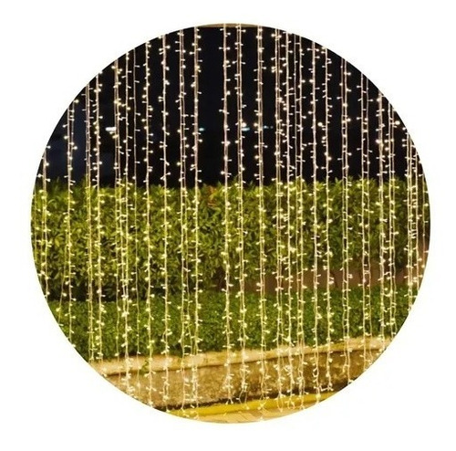 Cortina Lluvia 200 Led Calida 2 X 2 Mts Efectos