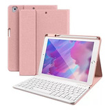 Funda Blanda Tablet iPad 10.5 Porta Lapiz Teclado Rosa Nueva