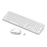 Seeda Teclado Inalámbrico Recargable Combo Mouse Conjuntos T