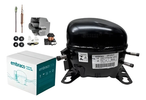 Motor Compressor Embraco 1\u002F4+ Emr80hlp R134a  Geladeira 220v | Parcelamento sem juros