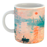 Taza De Ceramica 11 Oz El Sol Naciente Monet Hermoso Regalo