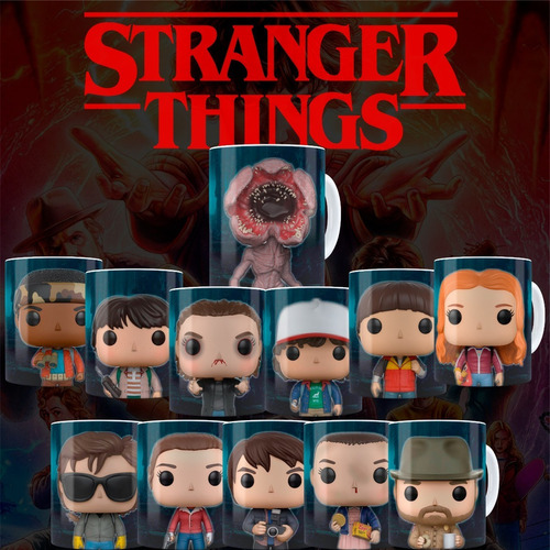 40 Tazas Personalizadas Sublimadas Plasticas Stranger Things