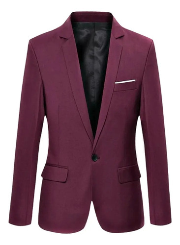 Blazer De Manga Larga Para Hombre De Primavera Y Otoño, Colo