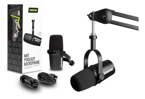 Microfone Para Podcast Shure Mv7 K