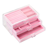 Joyero Organizador Cajas De Joyería Estuche Joyas, 3 Cajónes