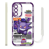  Funda De Tpu Diseño De Pokemon Gengar Para Samsung + Correa