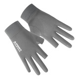 Guantes De Seda De Hielo Protección Solar De Dos Dedos Gris