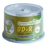 Bd-r Blu Ray Virgen Imprimible Greenmaster 50 Pzs