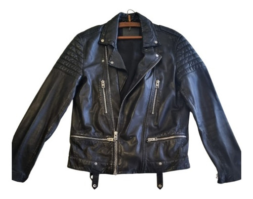 Campera De Cuero Hombre Allsaint Oveja Suave Motoquera Usa