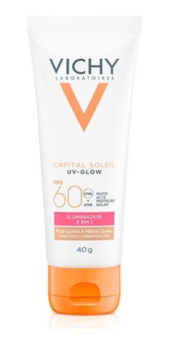 Protetor Facial Vichy Capital Soleil Uv Glow Fps60 C/cor 40g