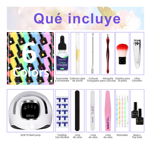 Lámpara De Uñas Uv Led Esmalte Kit Para Uñas 220w Base+top