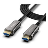 Cable Hdmi De Fibra Optica De Alta Velocidad 18gbps Soporta 4k-60hz, 4:4:4/4:2:2/4:2:0, Hdr, Dolby Vision, Hdcp2.2 (15 Mt)