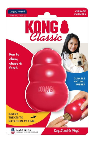 Kong Classic Portapasabocas Caucho Para Perro Raza Grande