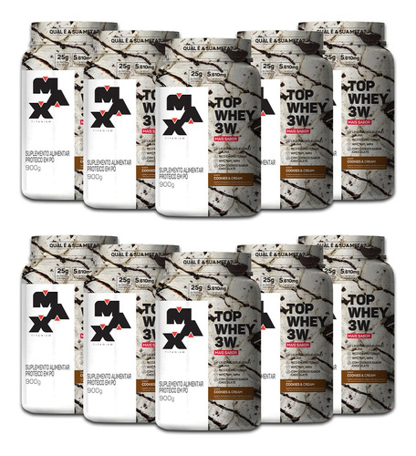 10x Whey Protein Mais Sabor 900g - Max Lançamento