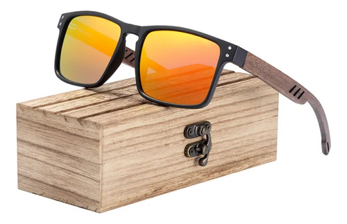 Lente Gafas Sol Polarizada Madera Uv400 Unisex Barcur Bc4020