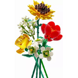 Flores Artificiales Decorativas Girasoles Lego Compatible