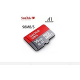 Memoria Micro Sd Sandisk 16gb Clase 10 A1 De 98mb