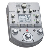 Pedalera Zoom A3 Preamp Guitarra Acústica Efectos Usb Cuot Color Plateado