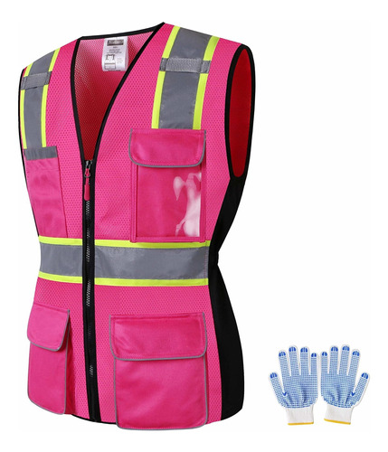 Jkwear Chaleco De Seguridad Para Mujer Múltiples Bolsillos (