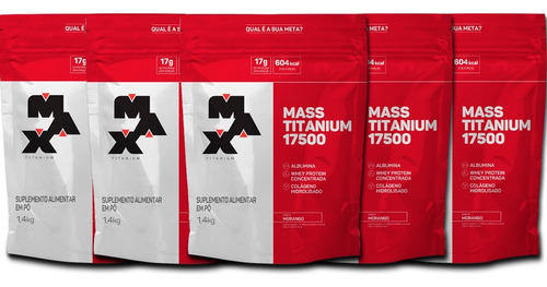 5 Und Hipercalórico: Mass Titanium 1,4kg - Max Titanium